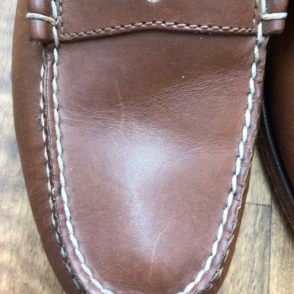 Florsheim Vintage Brown Leather Penny Loafers - Picture 4 of 7